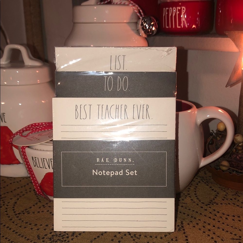 Rae Dunn LIST. TO DO. BEST TEACHER EVER. Notepad Set of 3